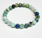 Azurite Round Bead Bracelet 8mm - Stone of Intuition & Insight