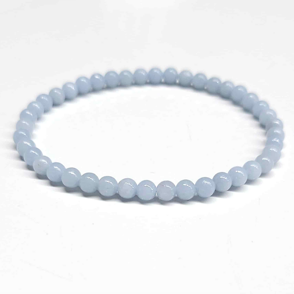 Angelite Round Bead Bracelet - Divine Communication