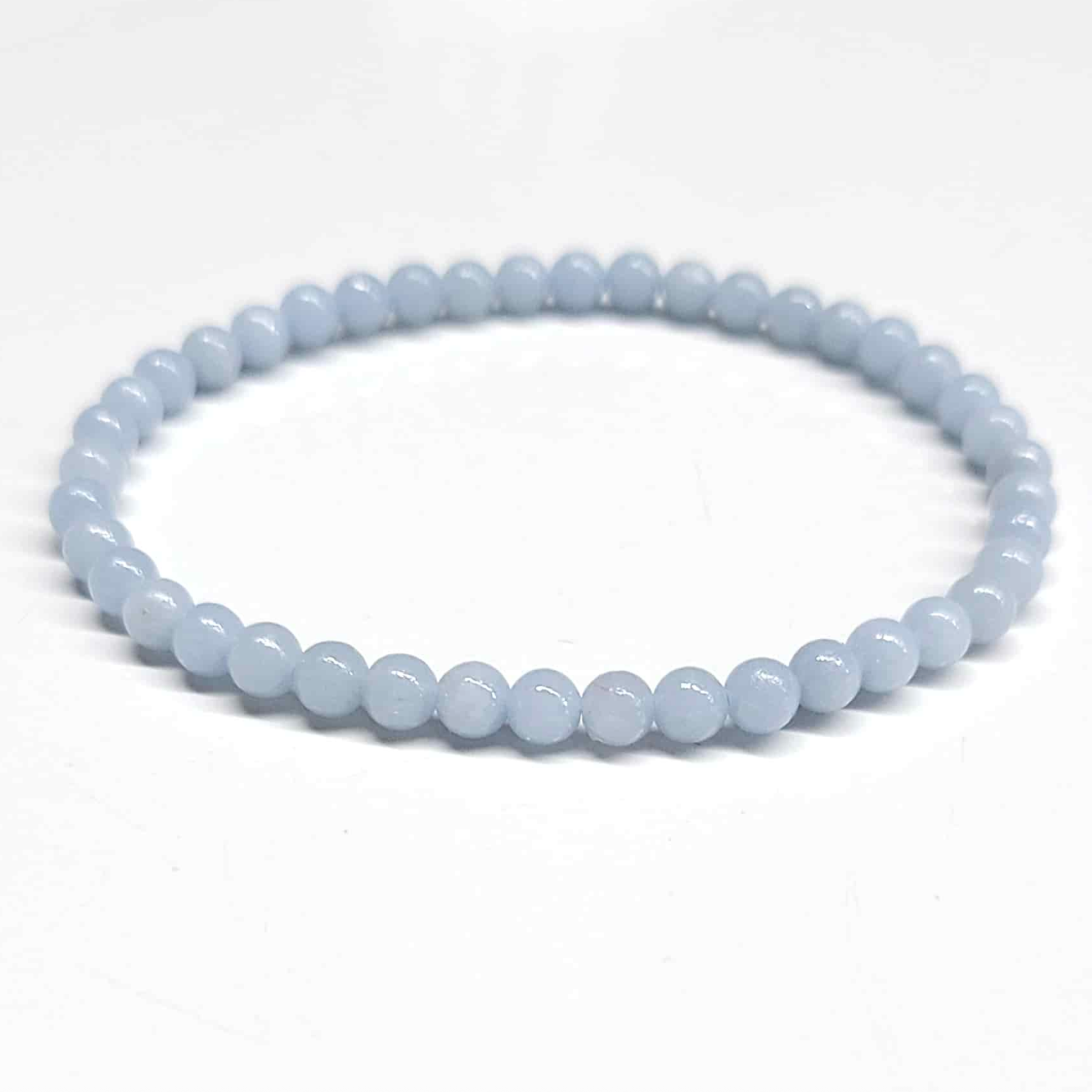 Angelite Round Bead Bracelet - Divine Communication