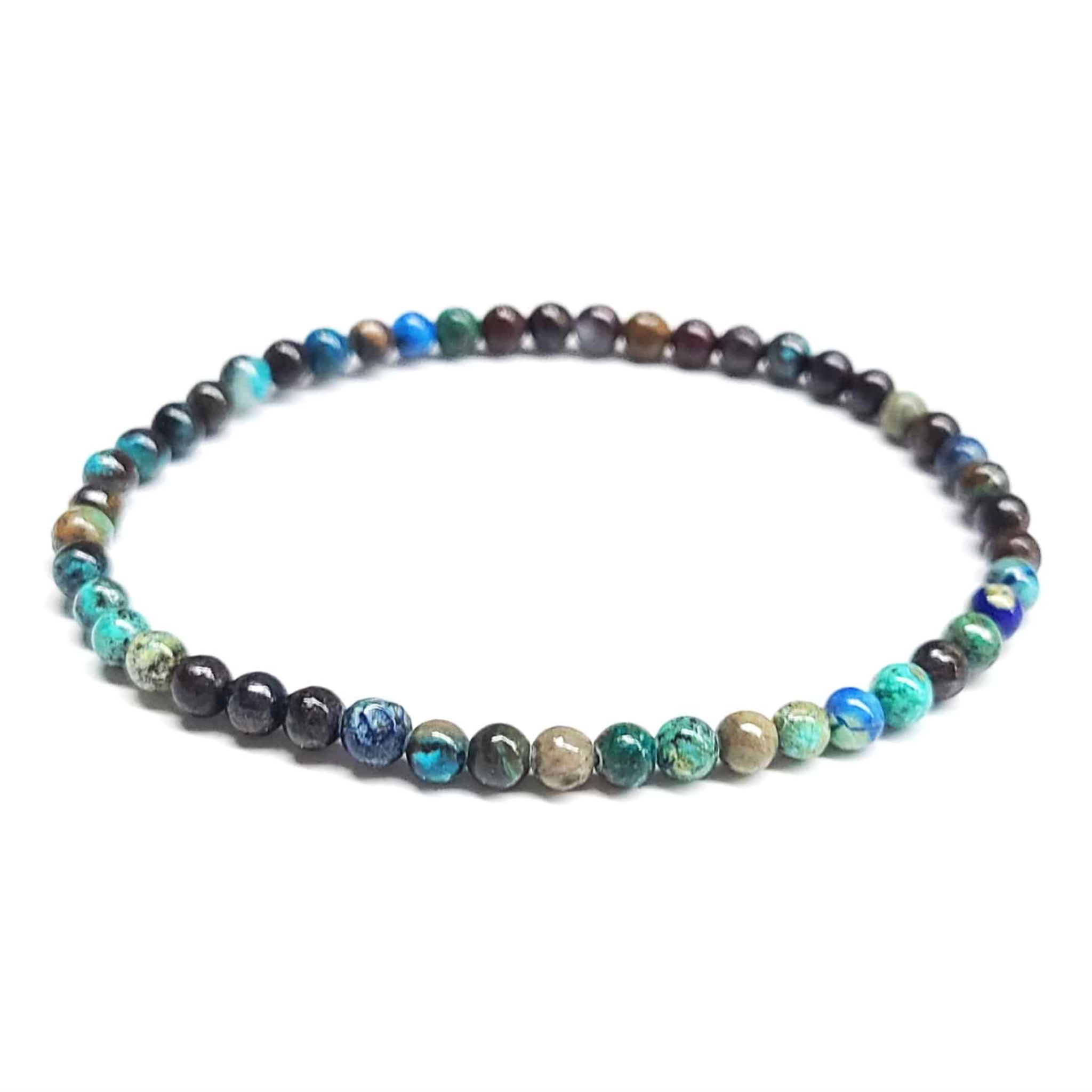 Chrysocolla Round Bead Bracelet - The Peace Stone