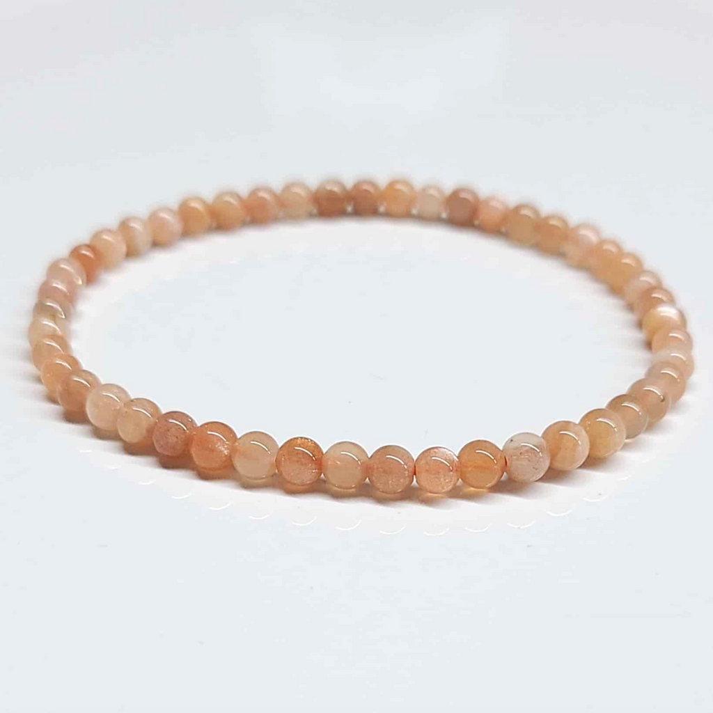 Moonstone Round Bead Bracelet - The Traveler's Stone