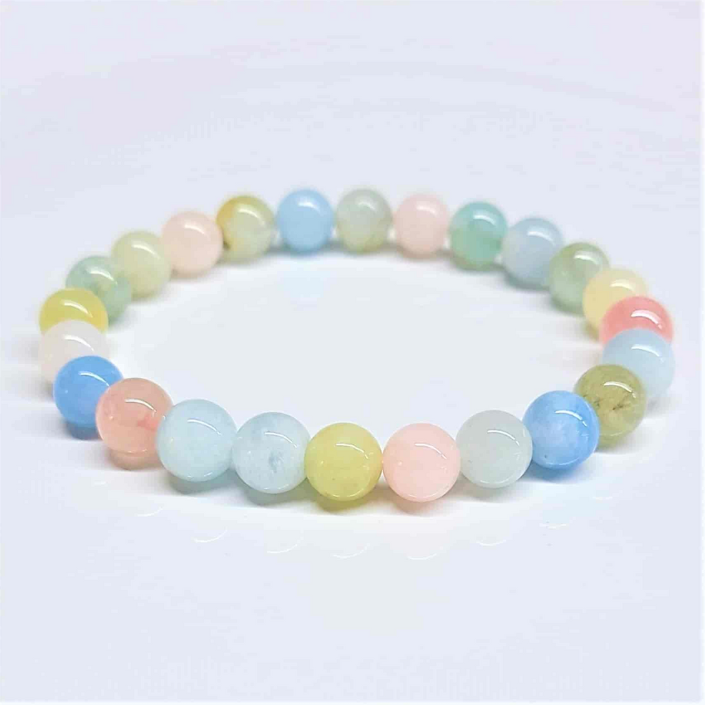 Morganite Round Bead Bracelet