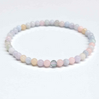 Morganite Round Bead Bracelet