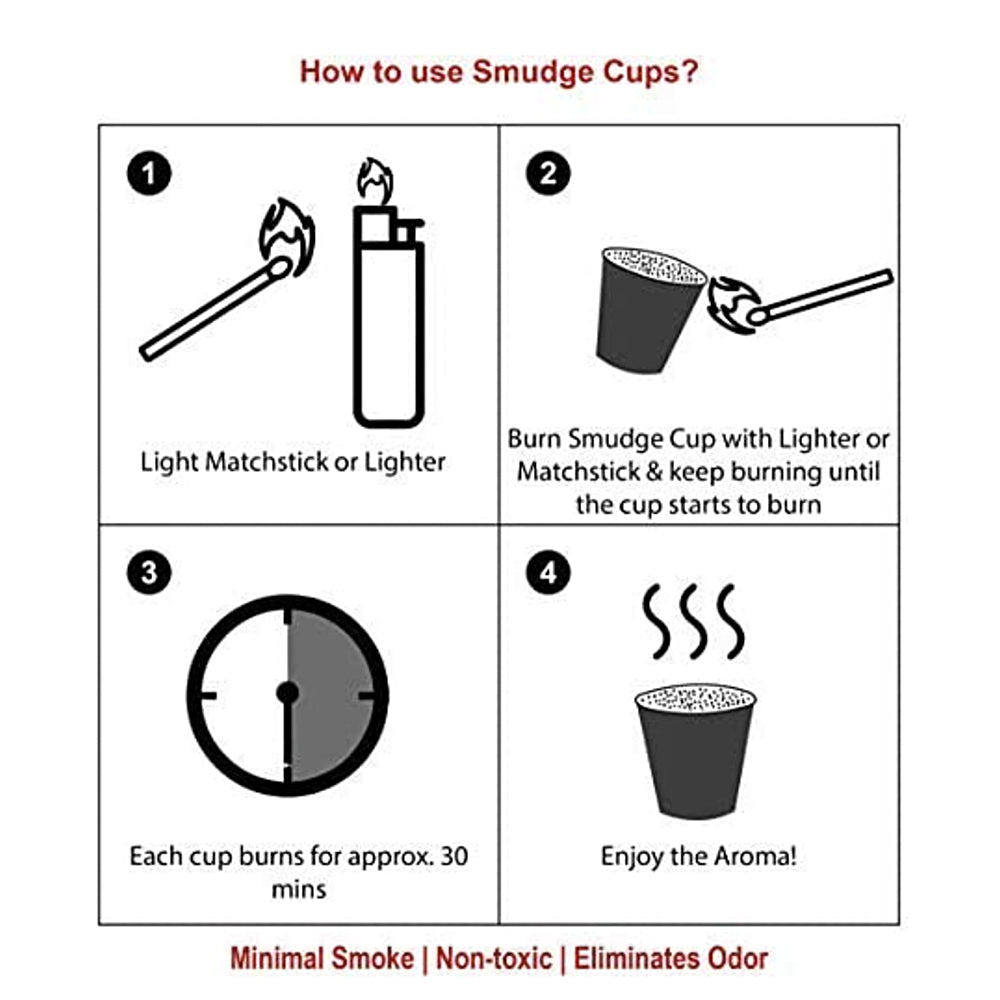 Dragon's Blood Incense Smudge Cups (6 Cups)