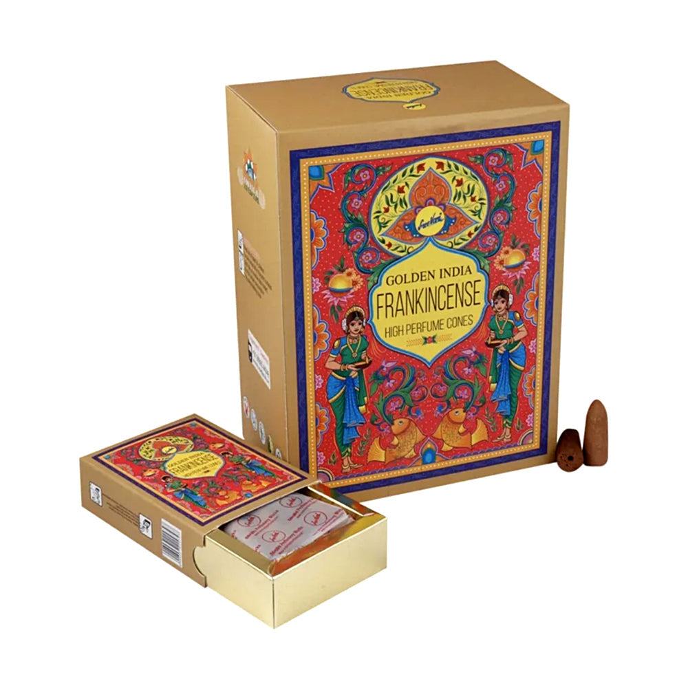 Sree Vani - Golden India Frankincense Backflow Incense Cones