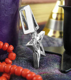 Chunky Third Degree Wiccan Pentagram Pendant, Handmade