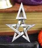 Chunky Third Degree Wiccan Pentagram Pendant, Handmade