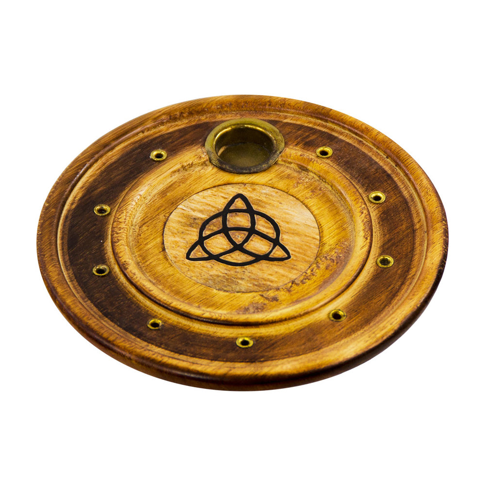 Triquetra Wood Round Cone Burner