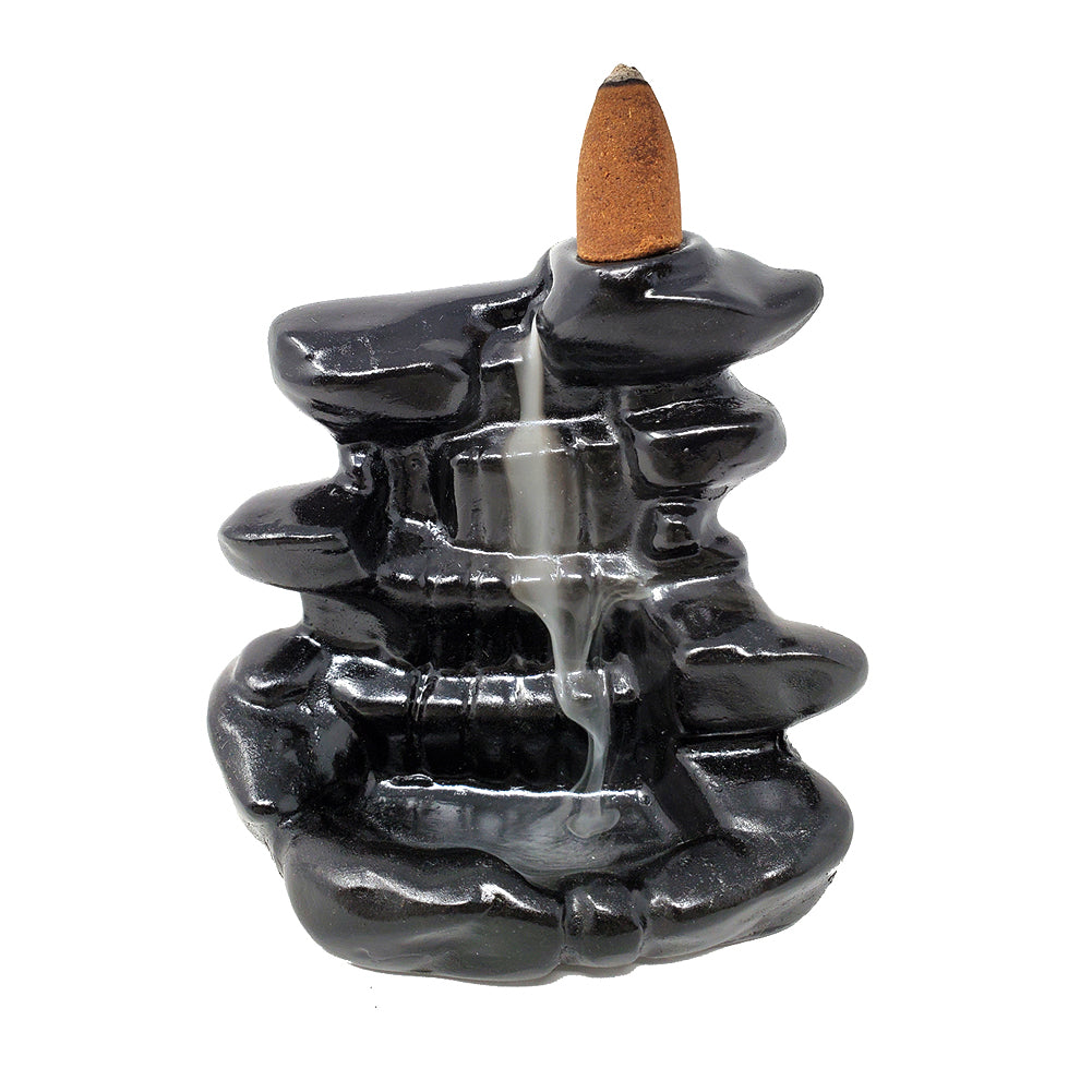 Waterfall Polyresin Backflow Incense Burner