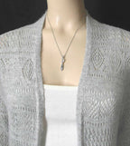 Broomstick with Crescent Moon Pendant, Handmade - 925 Sterling Silver
