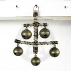 Witch's Bell: "Anchor" of Twigs with 5 Large Sleigh Bells  - Handcrafted