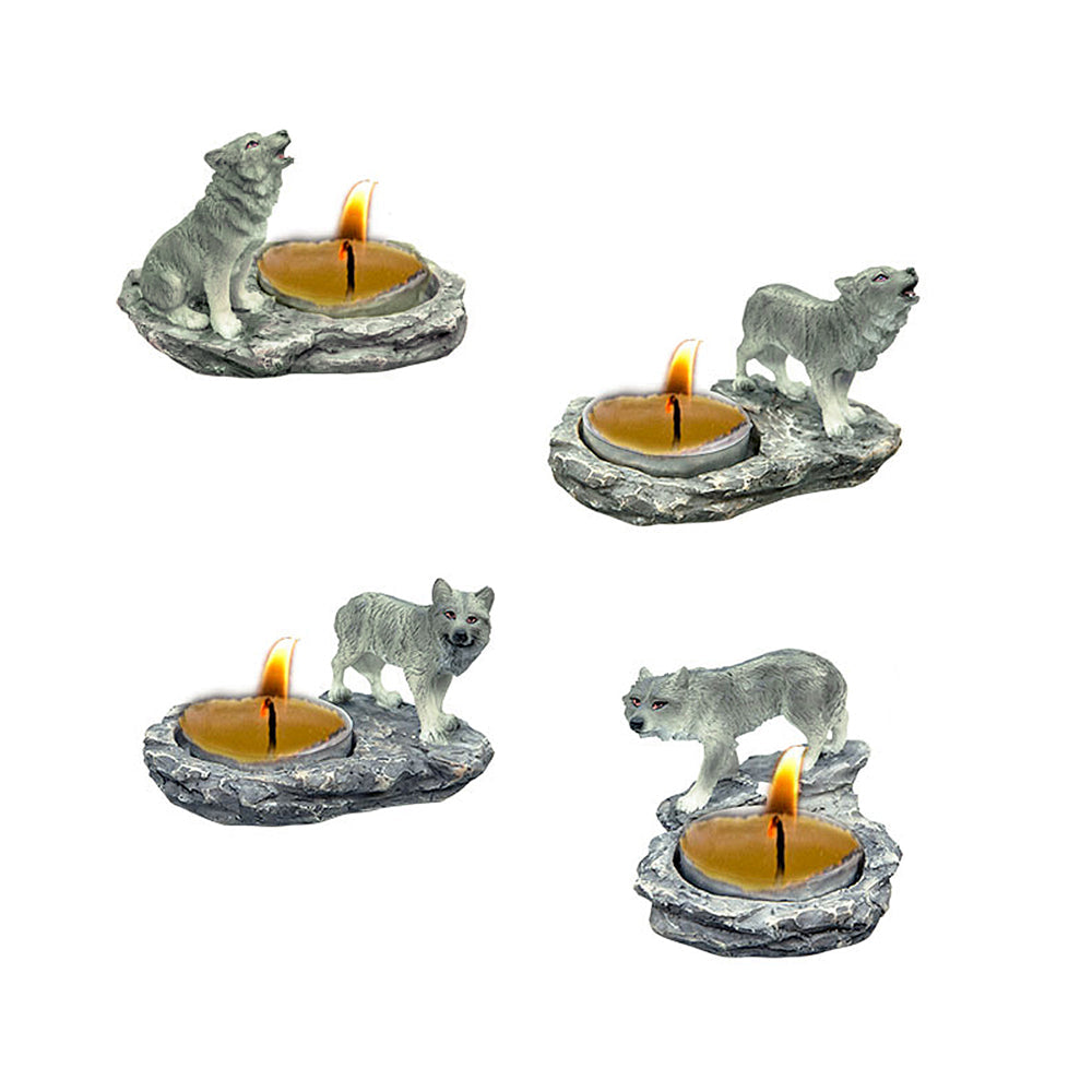 Wolf T-Light Candle