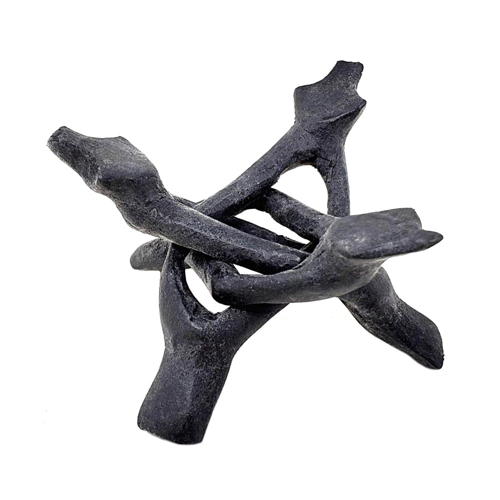 Black Wooden Cobra Tripod Stand 4"