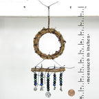 Wreath Wall Hanging: Tree of Life, Twig, Charms, Glass Beads - Handcrafted