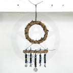 Wreath Wall Hanging: Tree of Life, Twig, Charms, Glass Beads - Handcrafted