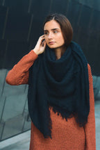 Plush Mohair Square Scarf – Snug & Chic Winter Wrap ❄️