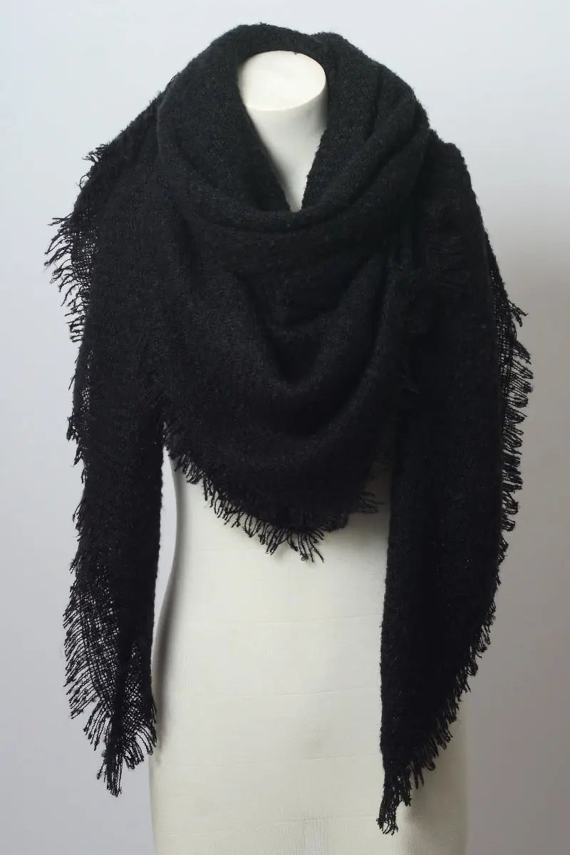 Plush Mohair Square Scarf – Snug & Chic Winter Wrap ❄️
