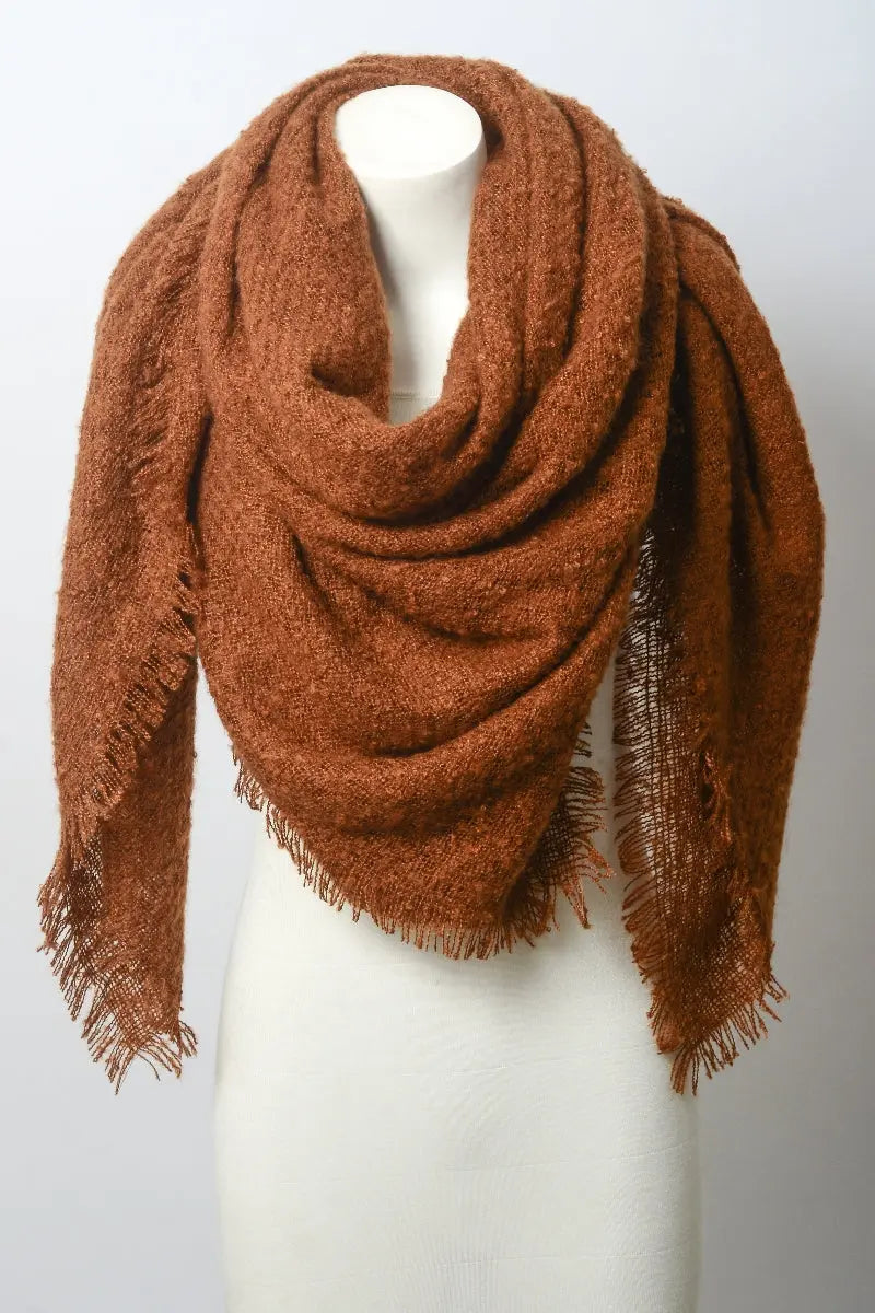 Plush Mohair Square Scarf – Snug & Chic Winter Wrap ❄️