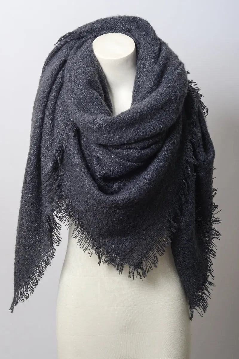 Plush Mohair Square Scarf – Snug & Chic Winter Wrap ❄️