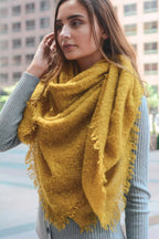 Plush Mohair Square Scarf – Snug & Chic Winter Wrap ❄️