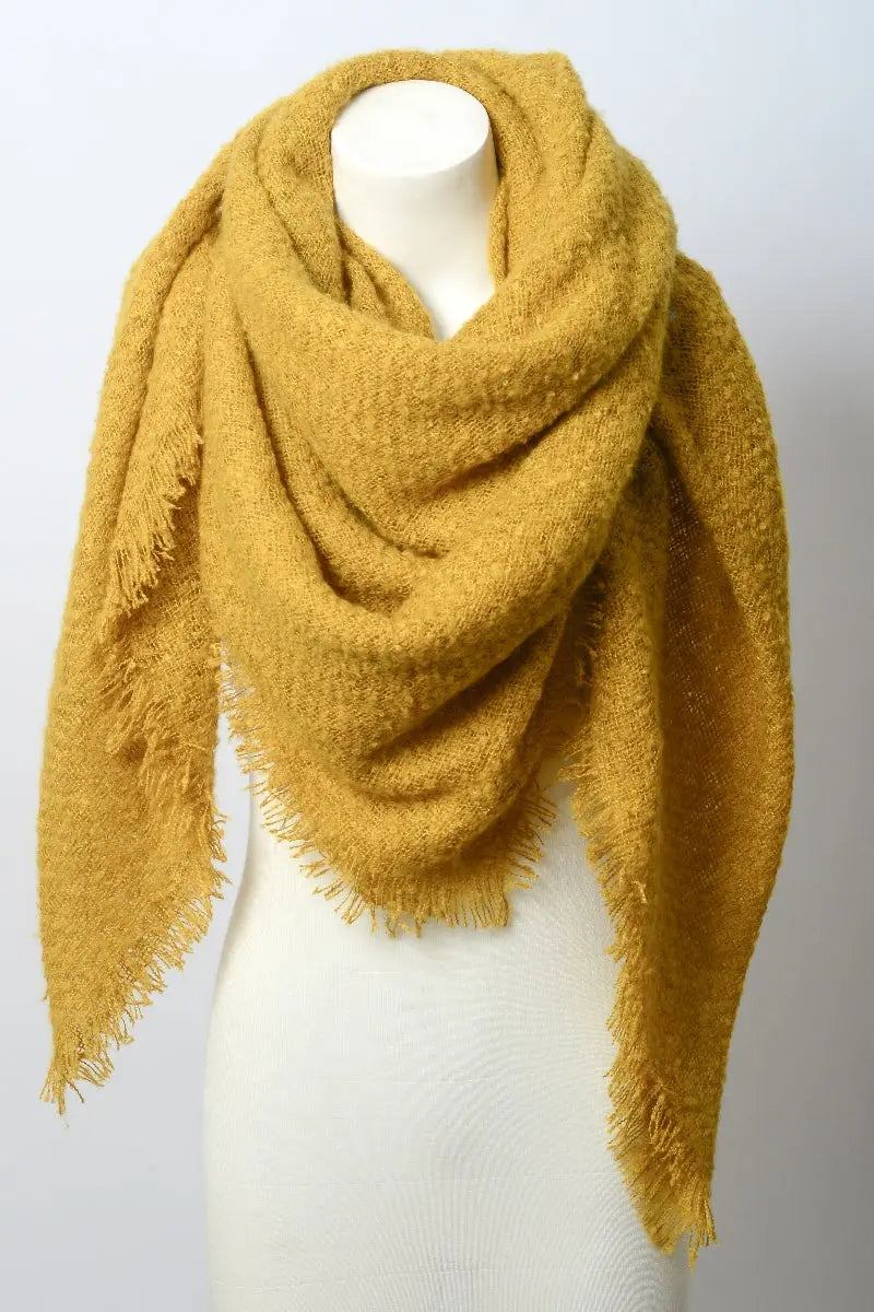 Plush Mohair Square Scarf – Snug & Chic Winter Wrap ❄️