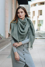 Plush Mohair Square Scarf – Snug & Chic Winter Wrap ❄️