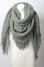 Plush Mohair Square Scarf – Snug & Chic Winter Wrap ❄️