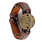 Leather Bracelets with Zodiac Signs