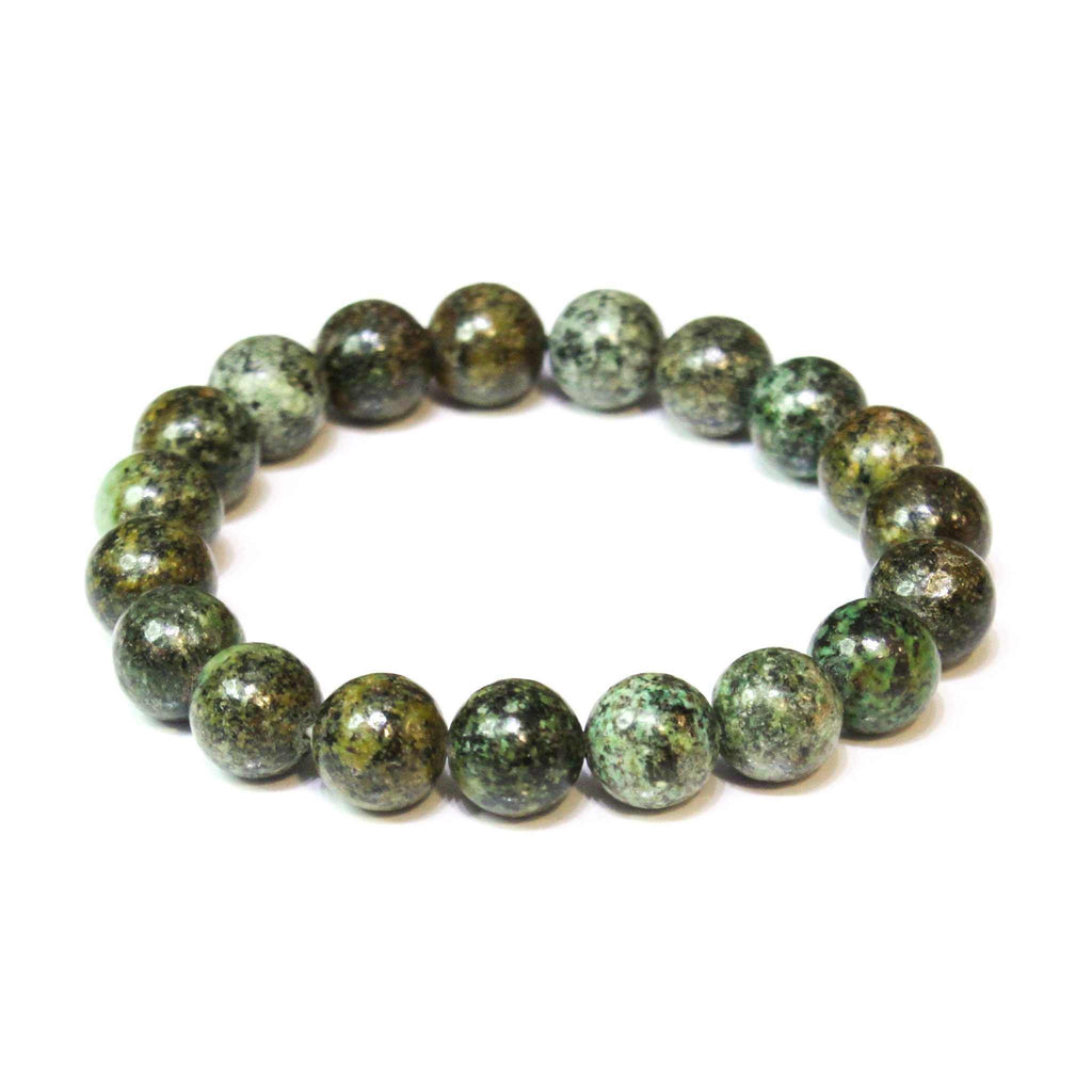 African Turquoise Round Bead Bracelet - Positive Life Changes