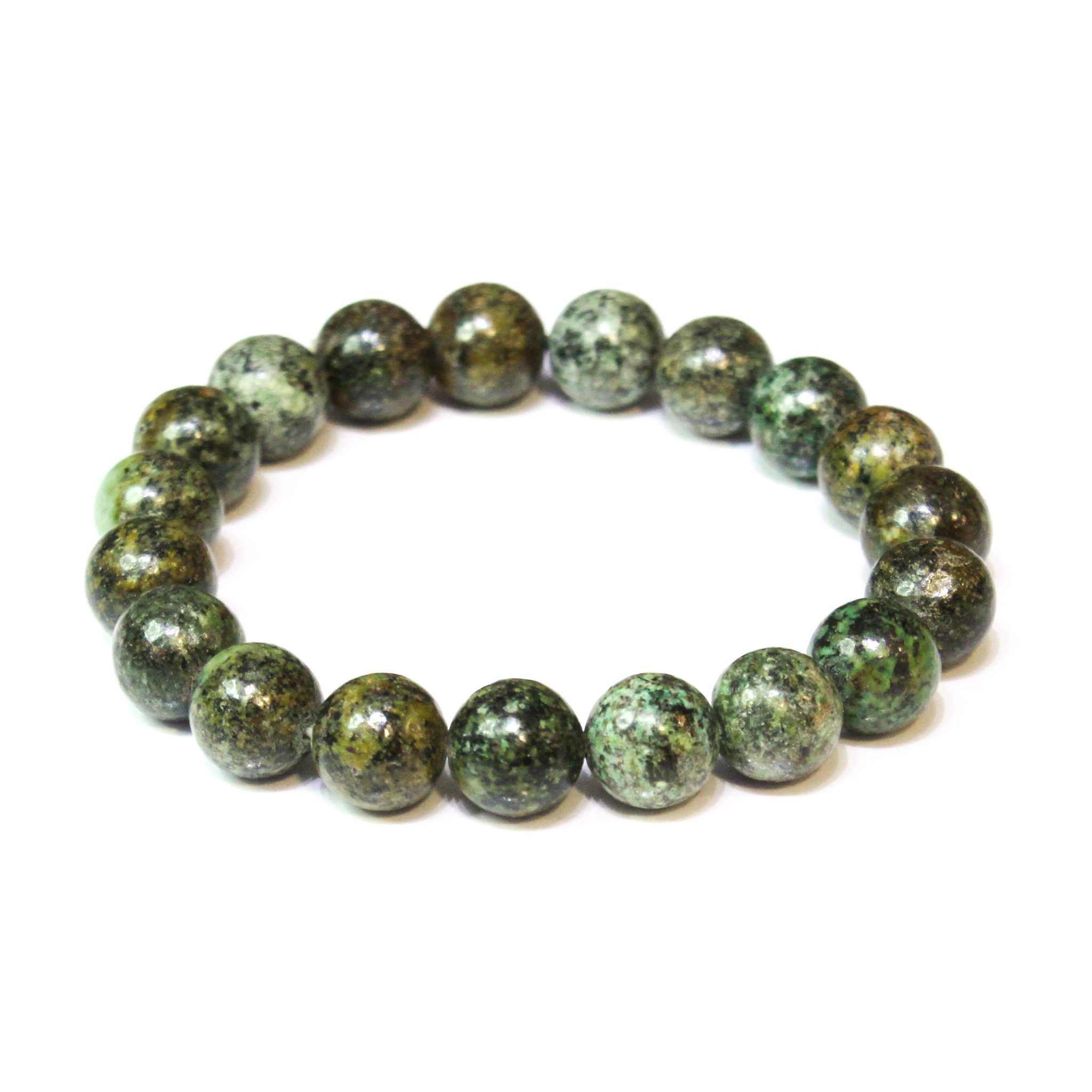 African Turquoise Round Bead Bracelet - Positive Life Changes
