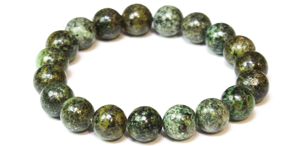 African Turquoise Round Bead Bracelet - Positive Life Changes