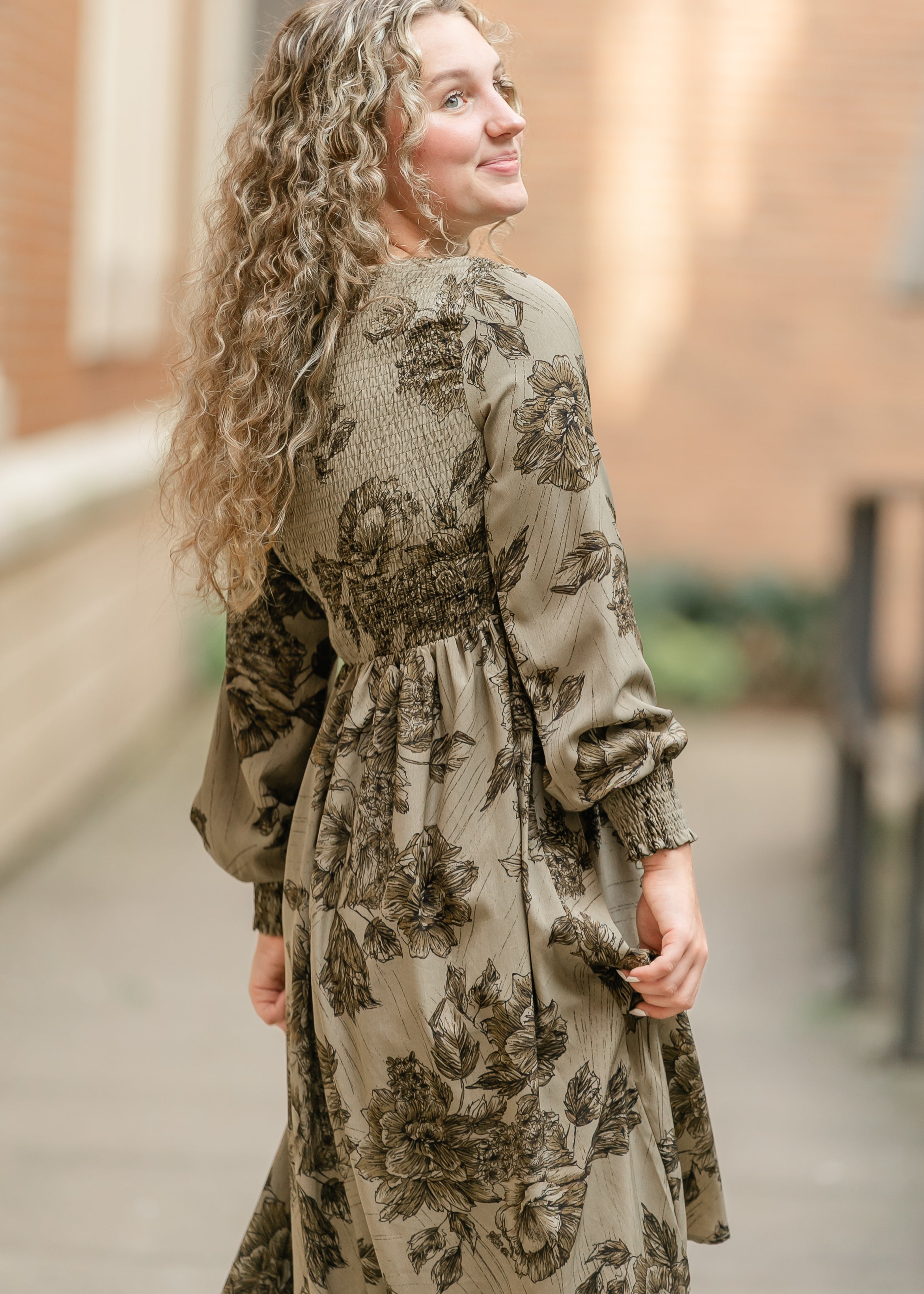 Aleeyah Smocked Midi Dress