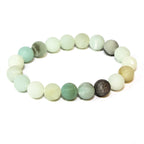 Amazonite (Matte) Round Bead Bracelet - Integrity