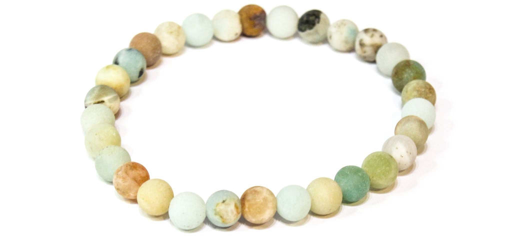 Amazonite (Matte) Round Bead Bracelet - Integrity