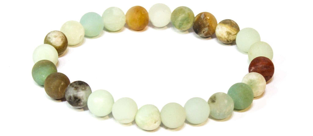 Amazonite (Matte) Round Bead Bracelet - Integrity