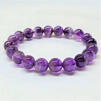 Amethyst Round Bead Bracelet - The Serenity Stone