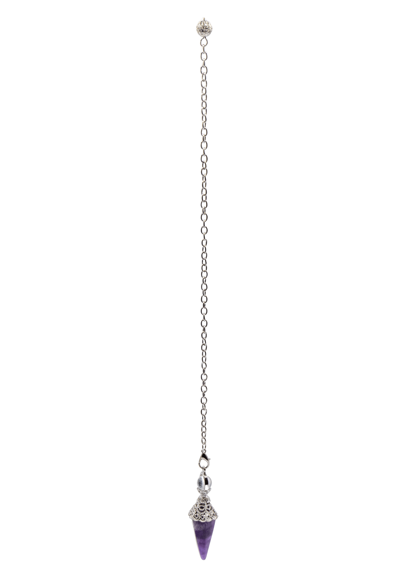 Ornate Amethyst Crystal Pendulum