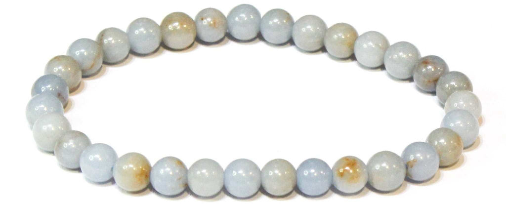 Angelite Round Bead Bracelet - Divine Communication