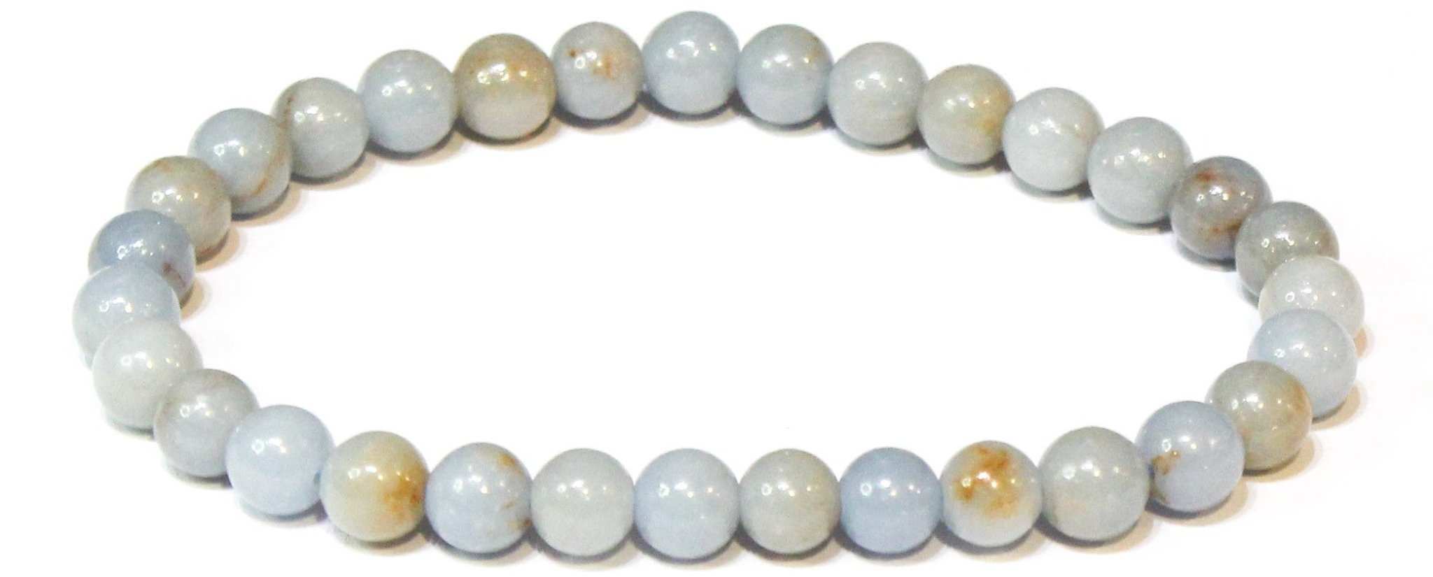 Angelite Round Bead Bracelet - Divine Communication