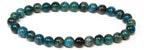 Blue Apatite Round Bead Bracelet