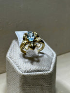 Aquamarine Frog Ring Size 6 (04.1036)