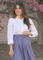 Bailey Cotton Gauze Button Down Top