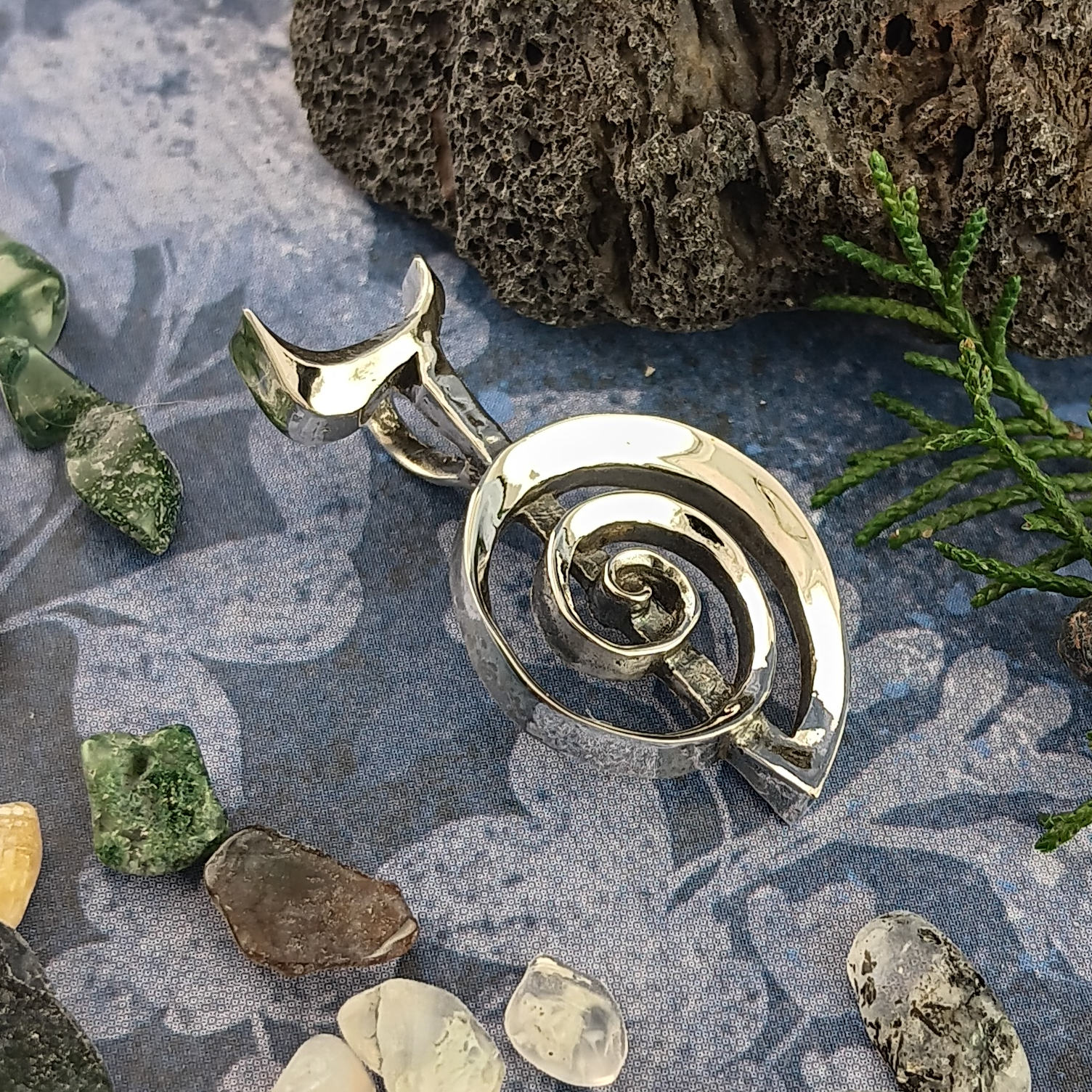 Reiki Cho Ku Rei Symbol Pendant, Handmade