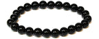Black Obsidian Round Bead Bracelet