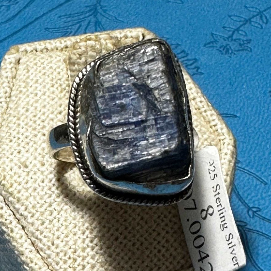 Rough Blue Kyanite Ring (07.0042)