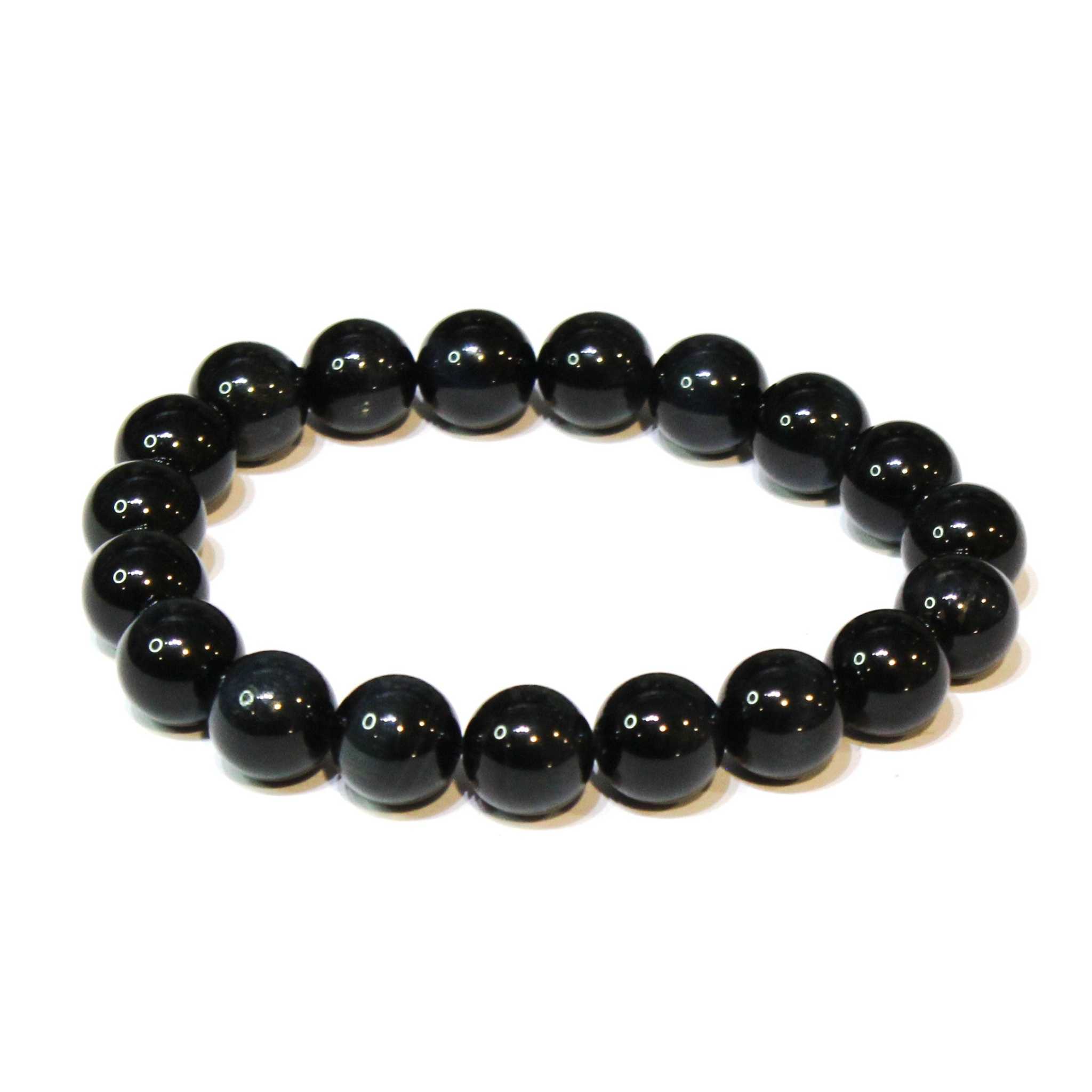 Blue Tiger Eye (Hawk's Eye) Round Bead Bracelet