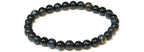 Blue Tiger Eye (Hawk's Eye) Round Bead Bracelet