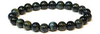 Blue Tiger Eye (Hawk's Eye) Round Bead Bracelet