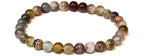 Botswana Agate Round Bead Bracelet