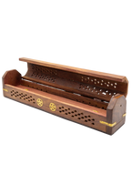 Pentacle Brass Inlay Coffin Incense Burner